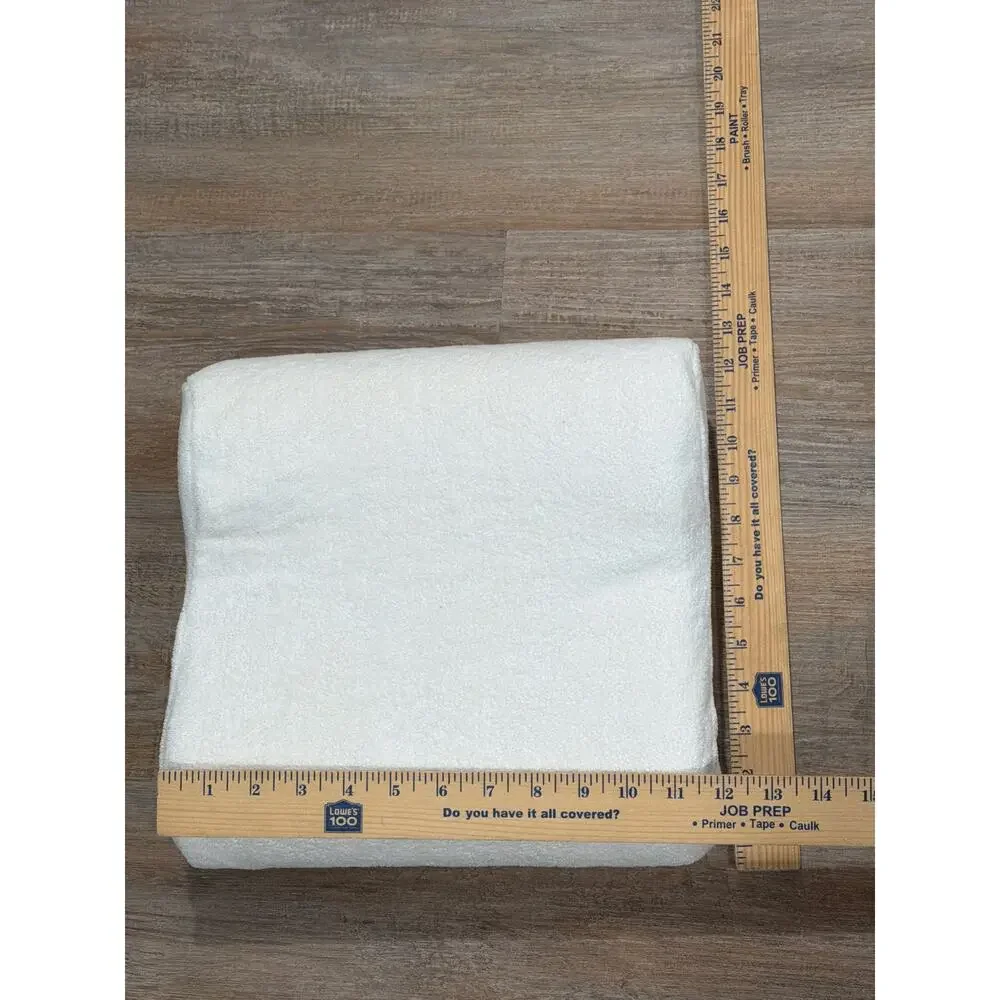 MICRODRY White Terry Cloth Cushioned Bath Pillow Spa Head & Neck Support
